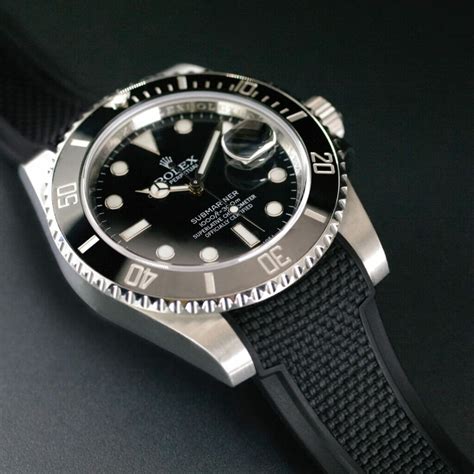 two tone rolex 40mm replacement strap|rubber straps for rolex submariner.